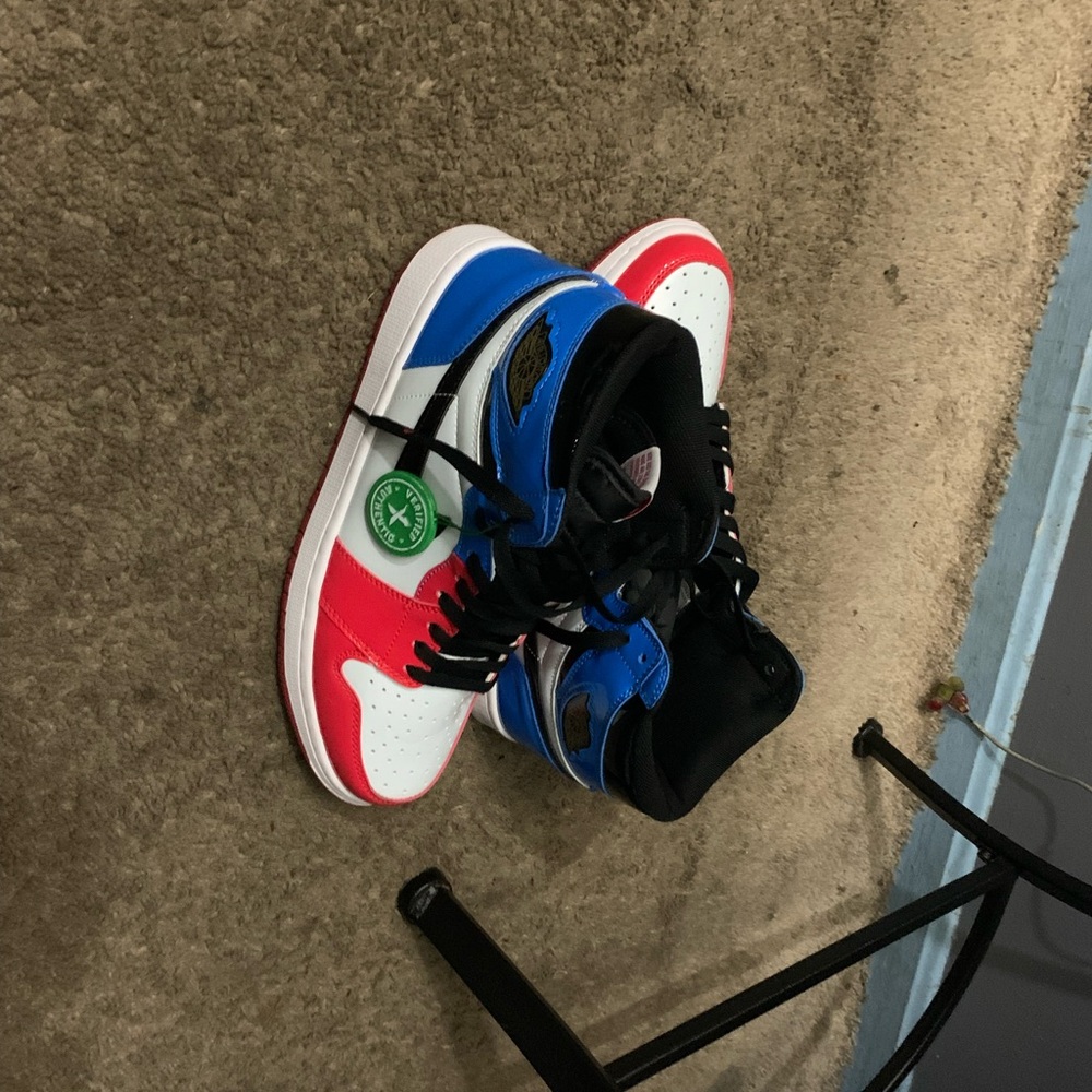 Jordan Athletic Shoes Red Blue Black White
